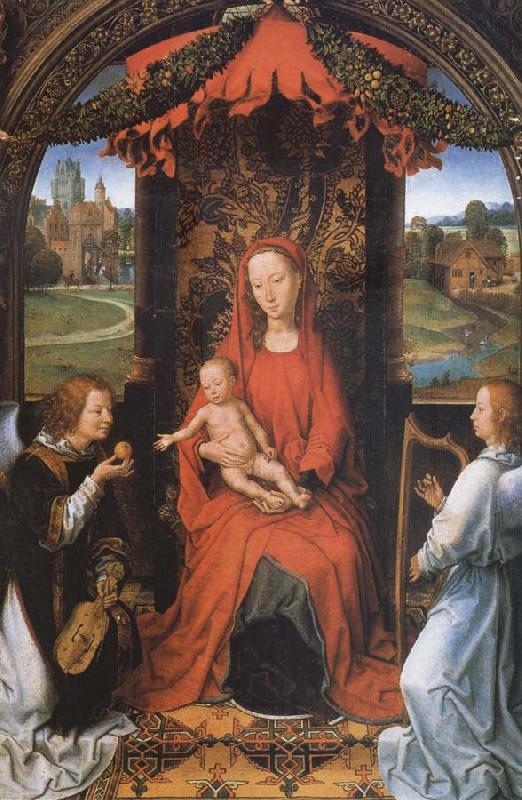  The Madonna and the Nino with two angeles